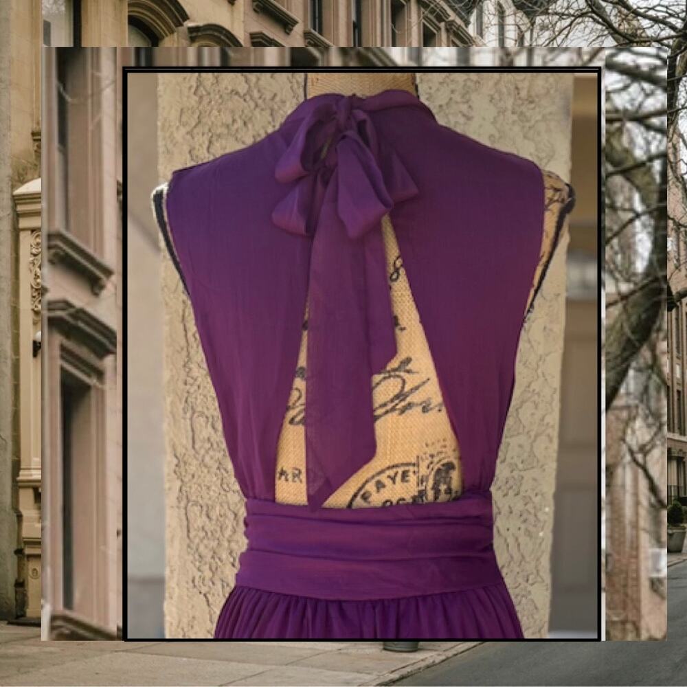 Lulu's Purple Tiered Midi Dress - Picture 4 of 10